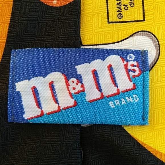 M & M's Brand Candy Tie Black Red Yellow White - Picture 7 of 11